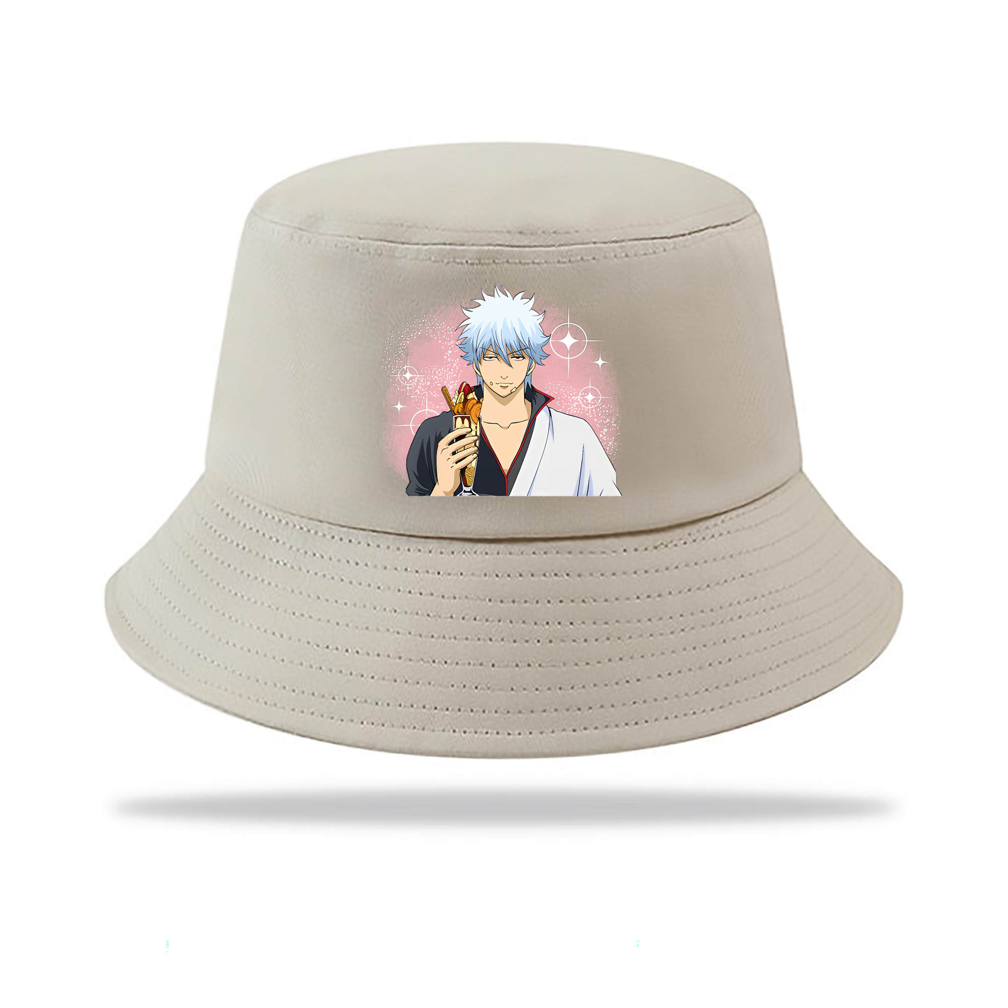 （画像用） ぎんたま 坂田銀時（さかたぎんとき） 神楽 志村新八（しむら しんぱち） GINTAMA Sakata Gintoki Kagura Shimura Shinpachi アウトドア日除けバケットハット